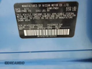 2011 Nissan LEAF SL-e with VIN JN1AZ0CP0BT003522, listed as a Copart auction lot 54838115 with 58,080 mi miles and Clean Title. Bid and sale history available at carsss.com. Image 12.