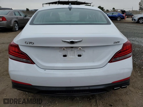 2019 Genesis G70 2.0T Sport with VIN KMTG24LA7KU034969, listed as a Copart auction lot 69801924 with 13,209 mi miles and Salvage Title. Bid and sale history available at carsss.com. Image 6.