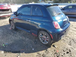 2015 FIAT 500 Turbo with VIN 3C3CFFHH3FT500548, listed as a Copart auction lot 81249704 with 128,388 mi miles and Salvage Title. Bid and sale history available at carsss.com. Image 2.