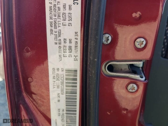 2015 Dodge Dart SXT with VIN 1C3CDFBB6FD336650, listed as a Copart auction lot 50014185 with 105,287 mi miles and Clean Title. Bid and sale history available at carsss.com. Image 12.