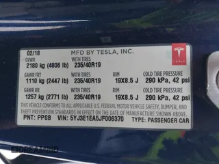 2018 Tesla Model 3 Long Range Battery z VIN 5YJ3E1EA5JF006370, wystawiony jako IAAI lot #41565266 z przebiegiem 55 376 mil mil oraz . Historia ofert i sprzedaży dostępna na DreamBid. Obrazek 9.
