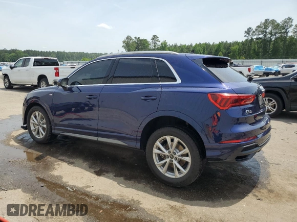 2022 Audi Q3 S line Premium Plus with VIN WA1EECF31N1080897, listed as a Copart auction lot 57252625 with 24,338 mi miles and Salvage title. Bid and sale history available at DreamBid. Image 2.