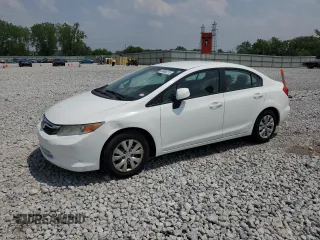 2012 Honda Civic LX z VIN 19XFB2F51CE037914, wystawiony jako Copart lot #59865215 z przebiegiem 128 019 mil mil oraz Czysty tytuł • Clean title. Historia ofert i sprzedaży dostępna na DreamBid. Obrazek 1.