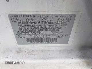 2017 Nissan Note S Plus with VIN 3N1CE2CP9HL377236, listed as a IAAI auction lot 40772439 with 111,730 mi miles and . Bid and sale history available at DreamBid. Image 9.