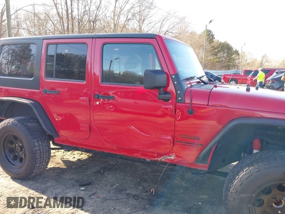 2014 Jeep Wrangler Unlimited Sport with VIN 1C4BJWDG2EL126480, listed as a IAAI auction lot 41479323 with 93,192 mi miles. Bid and sale history available at carsss.com. Image 6.
