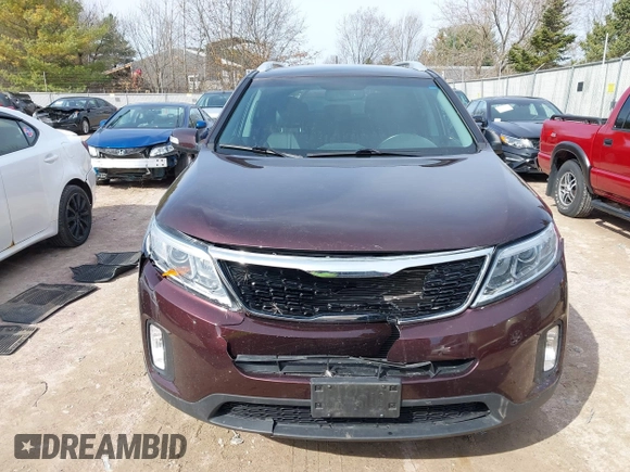 2014 Kia Sorento LX with VIN 5XYKTDA61EG475569, listed as a IAAI auction lot 41924158 with 58,724 mi miles and . Bid and sale history available at carsss.com. Image 12.