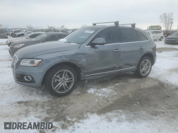 2015 Audi Q5 Premium Plus with VIN WA1LFAFP3FA146489, listed as a Copart auction lot 41491665 with 105,795 mi miles and Salvage title. Bid and sale history available at DreamBid. Image 1.