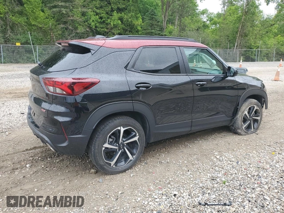 2021 Chevrolet TrailBlazer RS with VIN KL79MTSL8MB075248, listed as a Copart auction lot 56463304 with 29,304 mi miles and Salvage Title. Bid and sale history available at DreamBid. Image 3.