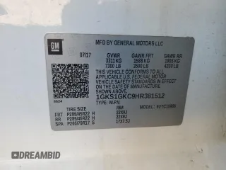 2017 GMC Yukon XL SLT with VIN 1GKS1GKC9HR381512, listed as a Copart auction lot 85252984 with 140,832 mi miles and Non Repairable. Bid and sale history available at carsss.com. Image 13.
