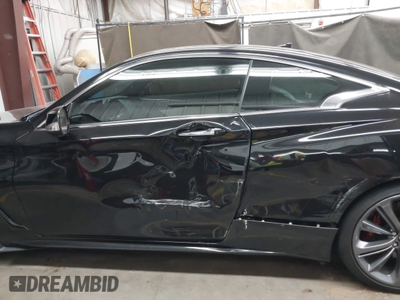 2022 Infiniti Q60 Red Sport 400 with VIN JN1FV7LL4NM680157, listed as a IAAI auction lot 42408607 with 49,060 mi miles and . Bid and sale history available at DreamBid. Image 14.