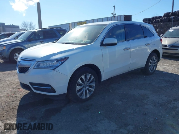2014 Acura MDX Tech Pkg with VIN 5FRYD4H45EB046128, listed as a IAAI auction lot 41630908 with 116,268 mi miles. Bid and sale history available at carsss.com. Image 16.