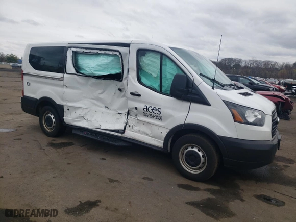2019 Ford Transit Wagon XL with VIN 1FMZK1YM6KKB66850, listed as a Copart auction lot 52413995 with 0 mi miles and Salvage Title. Bid and sale history available at carsss.com. Image 4.