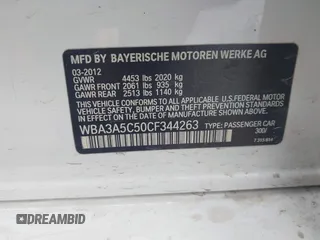 2012 BMW 3 Series 328i z VIN WBA3A5C50CF344263, wystawiony jako IAAI lot #41619368 z przebiegiem 124 635 mil mil oraz . Historia ofert i sprzedaży dostępna na DreamBid. Obrazek 9.