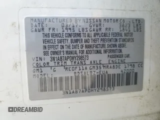 2017 Nissan Sentra S with VIN 3N1AB7AP0HY298573, listed as a Copart auction lot 61185705 with 120,142 mi miles and Salvage title. Bid and sale history available at DreamBid. Image 13.