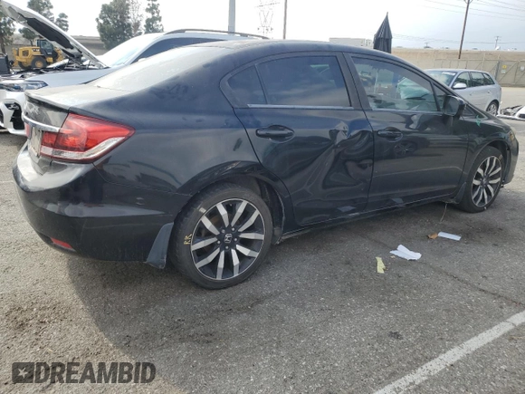 2015 Honda Civic EX-L with VIN 2HGFB2F91FH550853, listed as a Copart auction lot 51111585 with 176,151 mi miles and Salvage Title. Bid and sale history available at DreamBid. Image 3.
