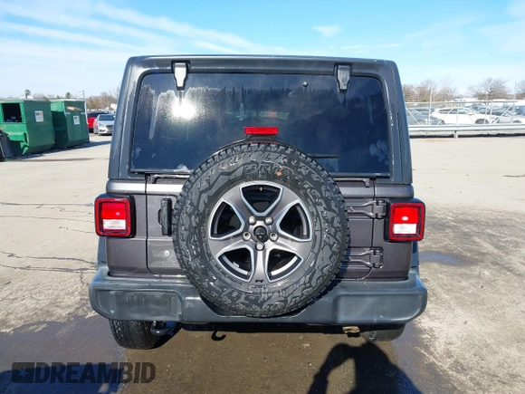 2019 Jeep Wrangler Unlimited Sport S with VIN 1C4HJXDG5KW505015, listed as a IAAI auction lot 41560088 with 54,193 mi miles and . Bid and sale history available at DreamBid. Image 16.