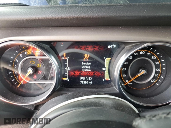 2020 Jeep Wrangler Unlimited Sport Altitude with VIN 1C4HJXDN8LW329075, listed as a Copart auction lot 49470025 with 78,380 mi miles and Salvage title. Bid and sale history available at DreamBid. Image 9.