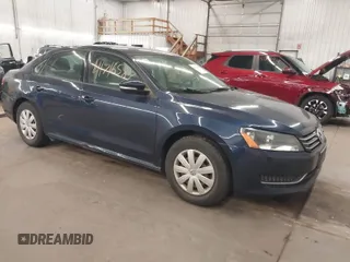 2013 Volkswagen Passat S w/Appearance with VIN 1VWAH7A36DC032693, listed as a IAAI auction lot 41716587 with 82,950 mi miles. Bid and sale history available at carsss.com. Image 1.
