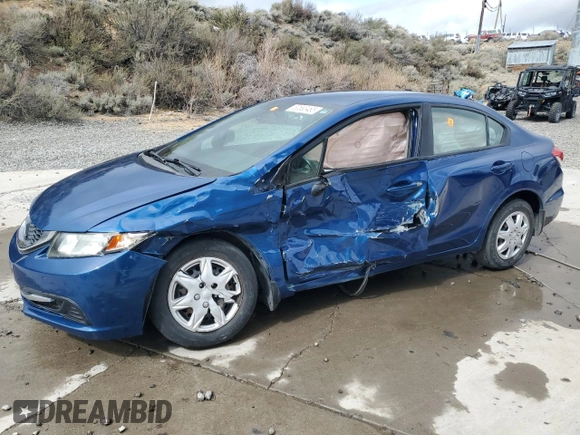 2015 Honda Civic Sedan LX with VIN 19XFB2F54FE246102, listed as a Copart auction lot 50583465 with 107,235 mi miles and Salvage Title. Bid and sale history available at carsss.com. Image 1.