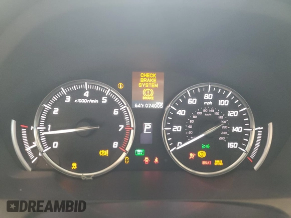 2017 Acura TLX with VIN 19UUB1F3XHA001537, listed as a Copart auction lot 70049444 with 74,005 mi miles and Salvage Title. Bid and sale history available at carsss.com. Image 9.