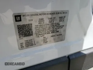 2020 Chevrolet Equinox LT z VIN 3GNAXVEX9LS591386, wystawiony jako Copart lot #53841465 z przebiegiem 59 265 mil mil oraz Szkoda całkowita • Salvage title. Historia ofert i sprzedaży dostępna na DreamBid. Obrazek 13.
