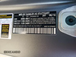 2017 Mercedes-Benz C 63 S AMG with VIN WDDWJ8HB7HF426987, listed as a Copart auction lot 87199724 with 20,412 mi miles and Clean Title. Bid and sale history available at carsss.com. Image 12.