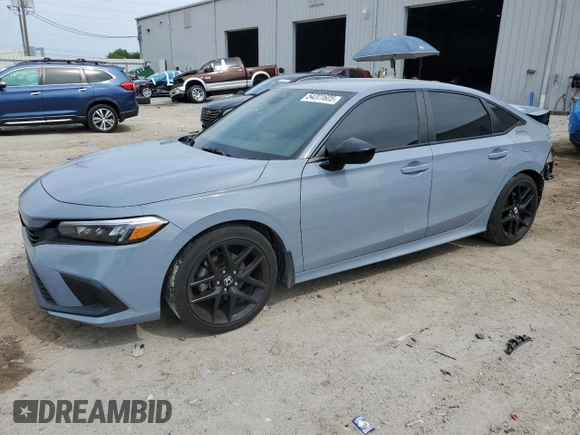 2022 Honda Civic Sport with VIN 2HGFE2F58NH542929, listed as a Copart auction lot 54201605 with 35,420 mi miles and Salvage Title. Bid and sale history available at carsss.com. Image 1.