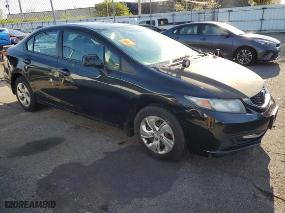 2013 Honda Civic Sdn LX with VIN 19XFB2F50DE053555, listed as a Copart auction lot 51796255 with 301,851 mi miles and Clean Title. Bid and sale history available at carsss.com. Image 4.