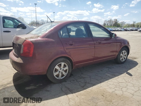 2010 Hyundai Accent GLS with VIN KMHCN4AC0AU489696, listed as a Copart auction lot 53842655 with 162,582 mi miles and Clean Title. Bid and sale history available at carsss.com. Image 3.