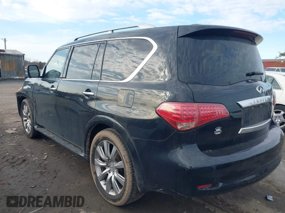 2013 Infiniti QX56 with VIN JN8AZ2NC8D9330158, listed as a IAAI auction lot 41612916 with 124,346 mi miles and . Bid and sale history available at DreamBid. Image 3.