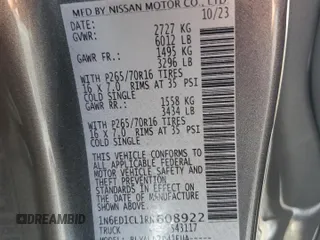 2024 Nissan Frontier S with VIN 1N6ED1CL1RN608922, listed as a Copart auction lot 72343124 with 6,274 mi miles and Salvage Title. Bid and sale history available at carsss.com. Image 12.