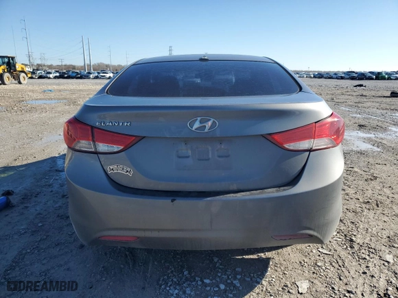 2013 Hyundai Elantra GLS PZEV with VIN 5NPDH4AE2DH452505, listed as a Copart auction lot 46235905 with 181,299 mi miles and Salvage Title. Bid and sale history available at carsss.com. Image 6.