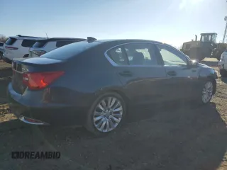 2014 Acura RLX Advance Pkg with VIN JH4KC1F91EC006406, listed as a Copart auction lot 45450345 with 187,089 mi miles and Salvage Title. Bid and sale history available at carsss.com. Image 3.