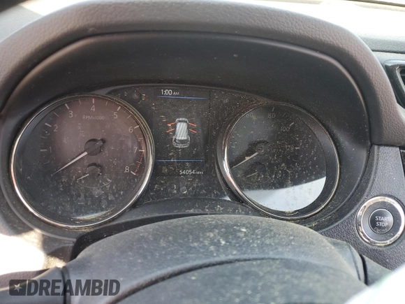 2019 Nissan Rogue SV with VIN JN8AT2MV2KW384610, listed as a Copart auction lot 52043625 with 54,054 mi miles and Salvage Title. Bid and sale history available at carsss.com. Image 9.