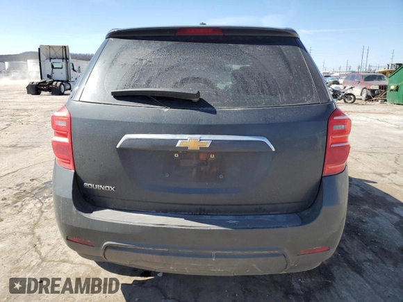 2017 Chevrolet Equinox LS with VIN 2GNALBEK9H1532517, listed as a Copart auction lot 46643705 with 148,402 mi miles and Salvage Title. Bid and sale history available at carsss.com. Image 6.