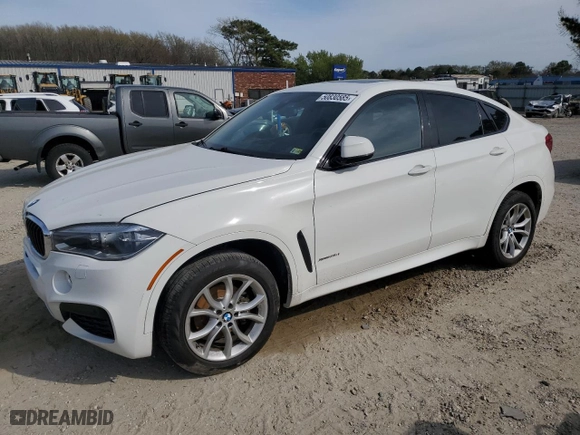 2015 BMW X6 xDrive35i with VIN 5UXKU2C55F0F96006, listed as a Copart auction lot 50830585 with 128,479 mi miles and Salvage Title. Bid and sale history available at carsss.com. Image 1.