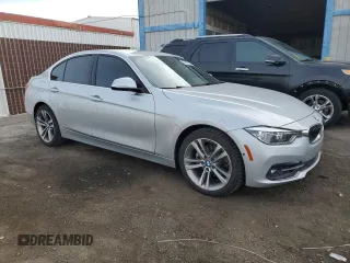 2017 BMW 3 Series 330i with VIN WBA8B9C56HK884452, listed as a Copart auction lot 52417725 with 33,007 mi miles and Salvage Title. Bid and sale history available at carsss.com. Image 4.