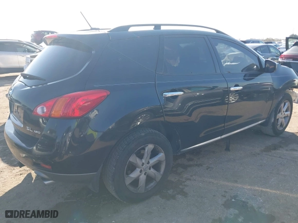 2009 Nissan Murano SL with VIN JN8AZ18W89W154253, listed as a IAAI auction lot 41149996 with 131,404 mi miles. Bid and sale history available at carsss.com. Image 4.