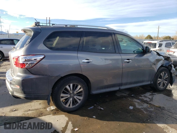 2017 Nissan Pathfinder SV with VIN 5N1DR2MM0HC631823, listed as a Copart auction lot 46254635 with 115,696 mi miles and Salvage Title. Bid and sale history available at carsss.com. Image 3.