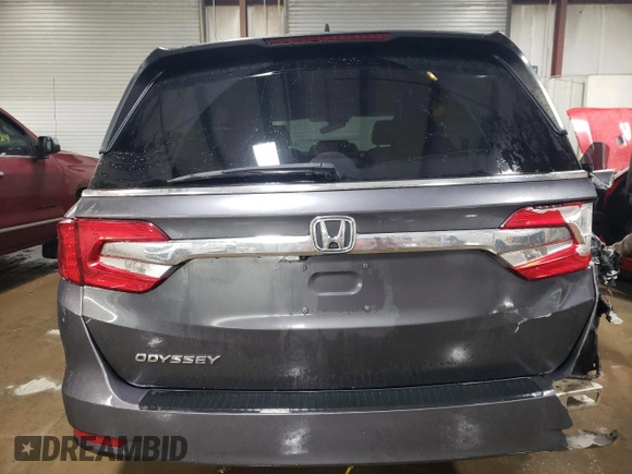 2018 Honda Odyssey EX-L with VIN 5FNRL6H71JB050444, listed as a Copart auction lot 87472554 with 102,667 mi miles and Salvage Title. Bid and sale history available at carsss.com. Image 6.