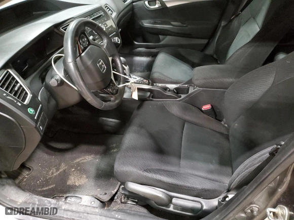 2013 Honda Civic Sdn LX with VIN 2HGFB2F58DH107884, listed as a Copart auction lot 50954465 with 136,336 mi miles and Salvage Title. Bid and sale history available at carsss.com. Image 7.
