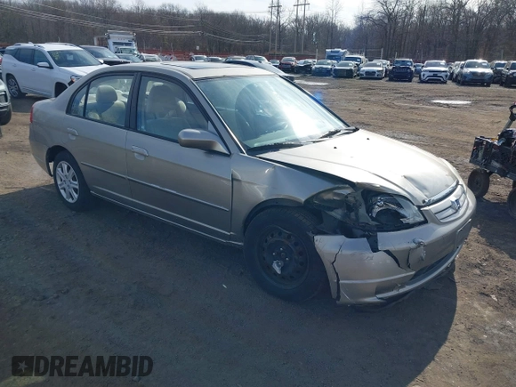 2003 Honda Civic EX with VIN 2HGES26733H626191, listed as a IAAI auction lot 41623055 with 107,125 mi miles and . Bid and sale history available at DreamBid. Image 1.