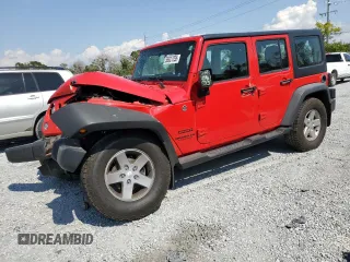 2015 Jeep Wrangler Unlimited Willys Wheeler with VIN 1C4BJWDG3FL726460, listed as a Copart auction lot 55827355 with 96,482 mi miles and Salvage Title. Bid and sale history available at DreamBid. Image 1.