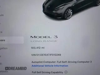 2018 Tesla Model 3 Long Range Battery with VIN 5YJ3E1EA7JF012249, listed as a IAAI auction lot 41782972 with 103,412 mi miles. Bid and sale history available at carsss.com. Image 14.