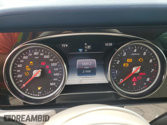 2019 Mercedes-Benz E-Class E 450 with VIN WDD1J6HB6KF080050, listed as a Copart auction lot 71706502 with 21,908 mi miles. Bid and sale history available at carsss.com. Image 9.