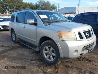 2010 Nissan Armada SE z VIN 5N1BA0ND5AN621185, wystawiony jako IAAI lot #41392425 z przebiegiem 290 782 mil mil oraz . Historia ofert i sprzedaży dostępna na DreamBid. Obrazek 1.