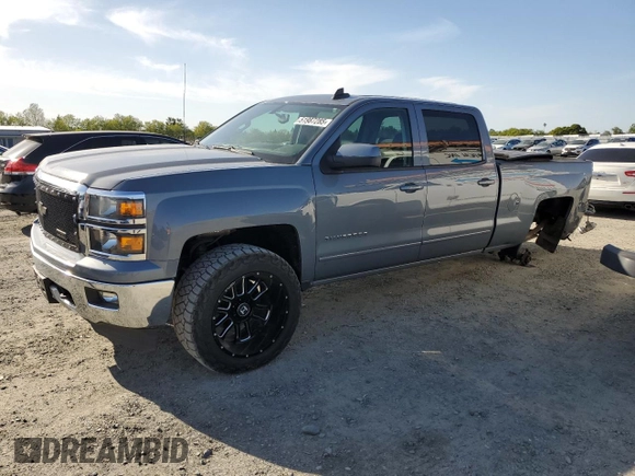 2015 Chevrolet Silverado 1500 LT with VIN 3GCUKRECXFG453985, listed as a Copart auction lot 51987285 with 101,417 mi miles and Salvage Title. Bid and sale history available at carsss.com. Image 1.