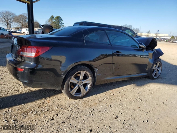 2012 Lexus IS 250C with VIN JTHFF2C23C2523859, listed as a Copart auction lot 86849934 with 221234 miles and Salvage Title. Bid and sale history available at carsss.com. Image 3.