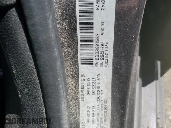 2016 Chrysler 200 Limited with VIN 1C3CCCAB3GN159828, listed as a Copart auction lot 53955315 with 165,238 mi miles and Salvage Title. Bid and sale history available at carsss.com. Image 12.