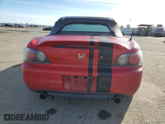 2000 Honda S2000 with VIN JHMAP1141YT005448, listed as a Copart auction lot 45676755 with Not Provided miles and Salvage Title. Bid and sale history available at DreamBid. Image 6.